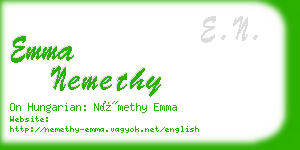 emma nemethy business card